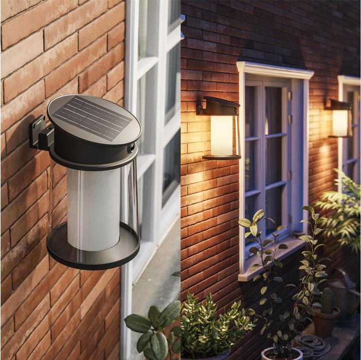 Produktbild Philips Lighting Juda 929004633201 Solar-Aussenwandleuchte 3.2 W Warmweiss Schwa (470 lm, IP44)