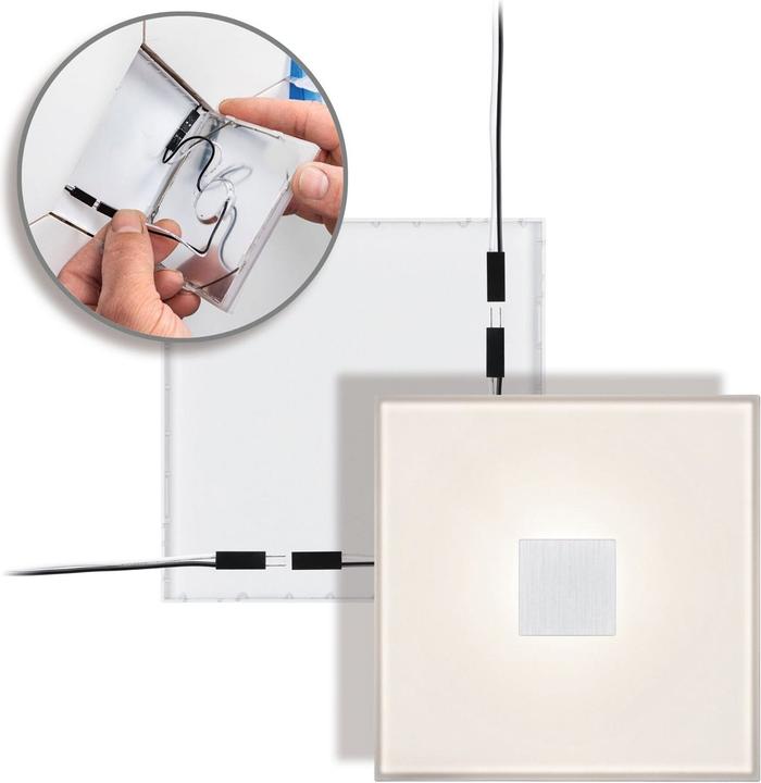 Immagine prodotto Paulmann Set base di piastrelle quadrate LumiTiles (Bianco caldo, 1 cm, Interno)