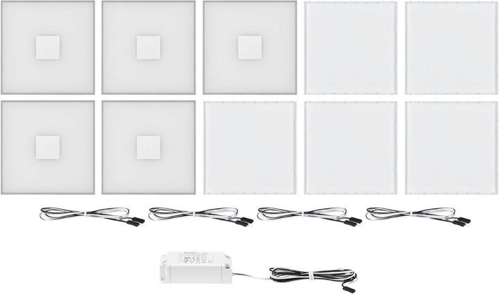 Produktbild Paulmann LumiTiles Square Basisset (Warmweiss, 1 cm, Indoor)