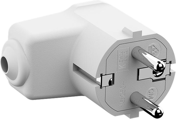 Actual product image Bachmann Protective contact mounting angle plug, white (CEE 7/7)