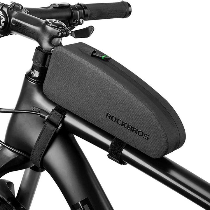 Immagine prodotto Rockbros AS-019-1 borsa impermeabile per telaio di bicicletta - nera (1.60 l, Borsa telaio)