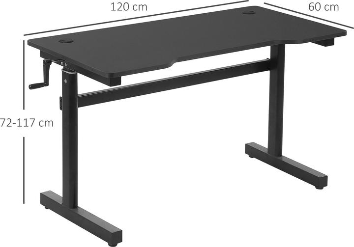 Immagine prodotto Vinsetto Scrivania regolabile in altezza (120 x 60 x 117 cm)