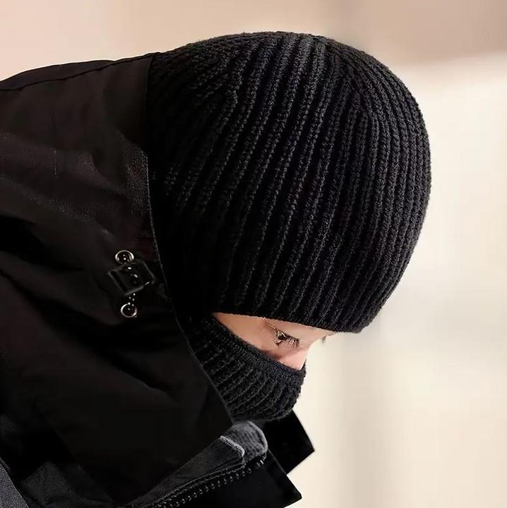 Produktbild Dema Strickmütze und Skimaske Gesichtsmaske 2 in 1 Schwarz