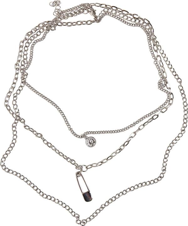 Produktbild Urban Classics Safety Pin Layering Necklace (70% Eisen, 30% Zink)