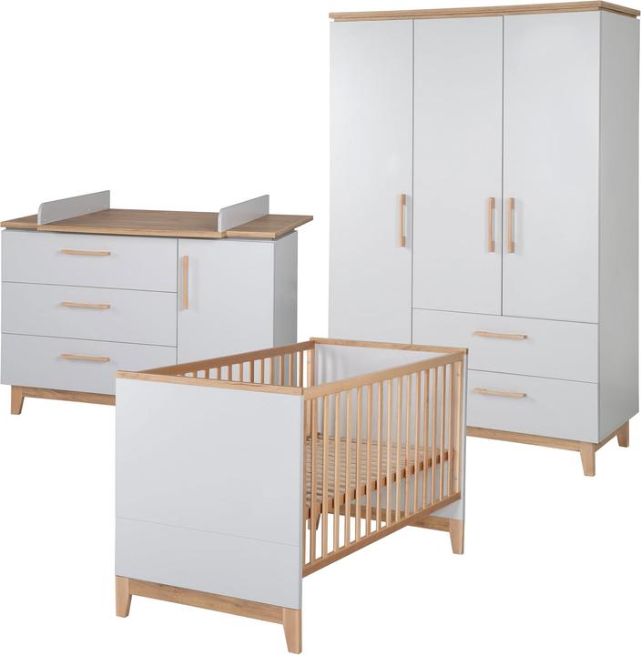 Caro (Lit de bébé, Unité de changement, Armoires pour enfant)