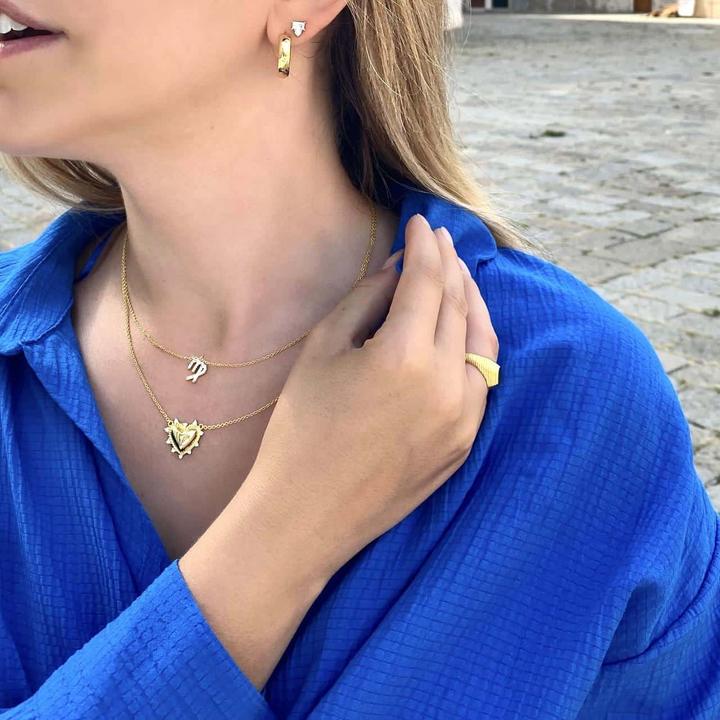 Immagine prodotto Candy Collana Laurien, argento 925, placcata oro (Argento 925, Placcato oro 18k, 42 - 45 cm)