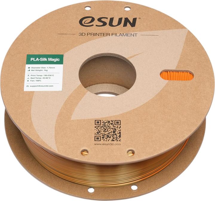 Produktbild eSUN EPLA-SILK MAGIC 1,75mm BLACK GOLD 1kg (PLA, 1.75 mm, 1000 g, Mehrfarbig)