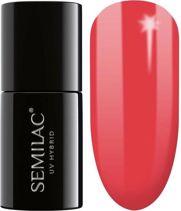 Actual product image Semilac UV hybrid gel polish 134 Red Carpet 7ml (134 Red Carpet, UV gel varnish)
