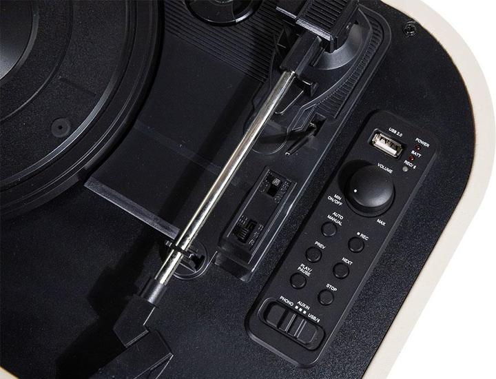 Actual product image Trevi 0T102016 Record Player Direct Drive Turntable Beige (Semi-automatic)
