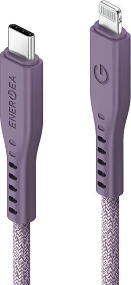 Produktbild Energea kabel Flow USB-C - Lightning C94 MFI 1.5m fioletowy/purple 60W 3A PD Fast Charge (1.50 m, USB 3.0)