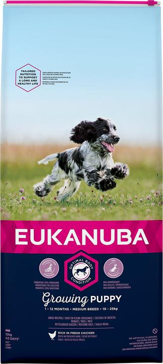 Image du produit Eukanuba Puppy Chicken Medium Breed Poulet (Junior, 1 pcs, 12000 g)