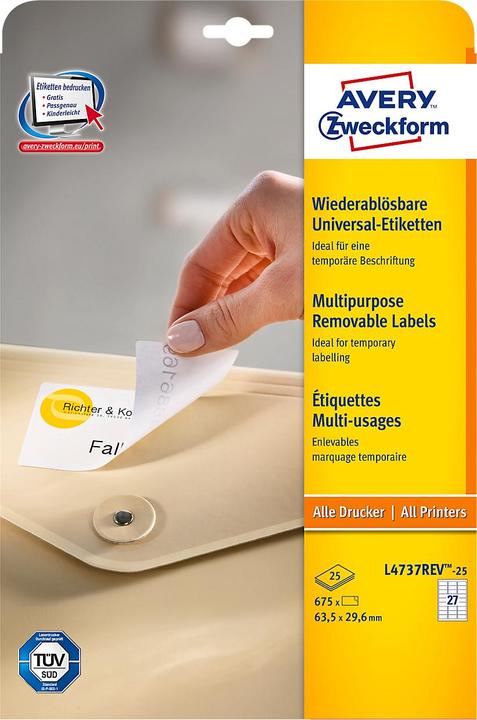 Image du produit Avery Étiquettes universelles