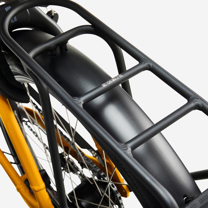 Actual product image Btwin E-cargo bike Cargobike Long John F900E Family yellow