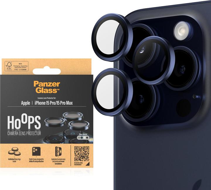 Actual product image PanzerGlass Hoops Camera Lens Protector (1 Piece, Apple iPhone 15 Pro Max, Apple iPhone 15 Pro)