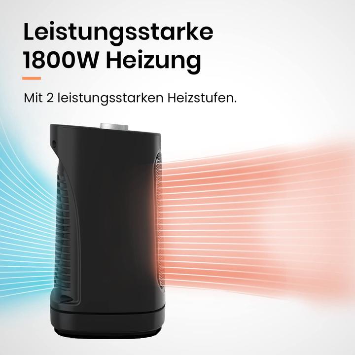 Immagine prodotto Breeze Mini termoventilatore in ceramica 1800W nero (1800 W)
