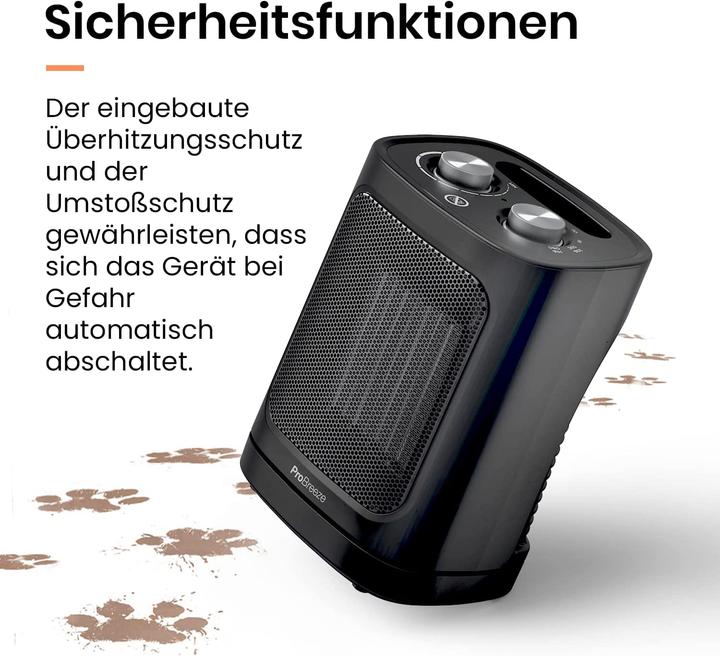 Immagine prodotto Breeze Mini termoventilatore in ceramica 1800W nero (1800 W)