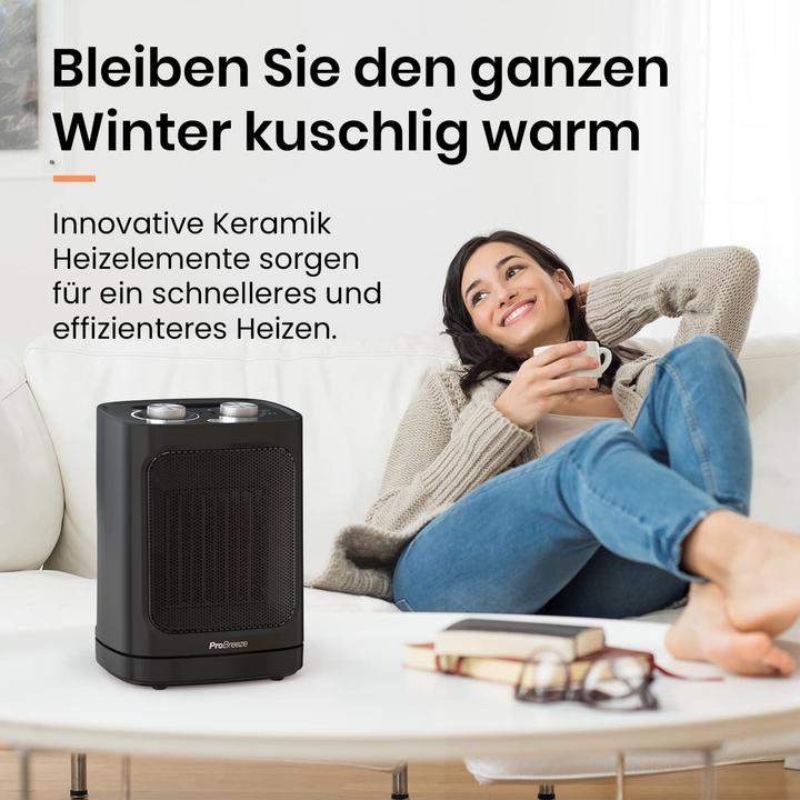 Immagine prodotto Breeze Mini termoventilatore in ceramica 1800W nero (1800 W)