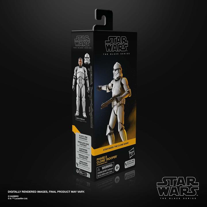 Image du produit Hasbro Star Wars: The Clone Wars Black Series figurine Phase II Clone Trooper