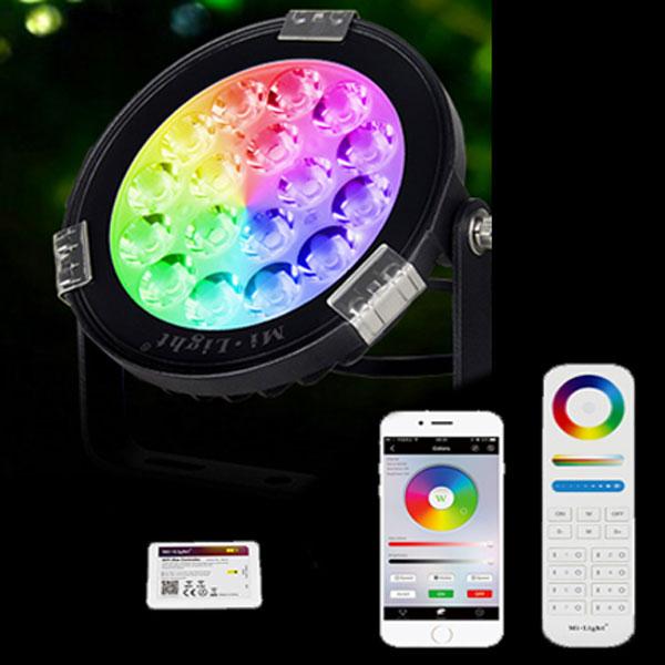 Image du produit Milight Spot de jardin à LED RGBW sans fil 9W (700 lm, IP65)