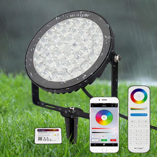 Actual product image Milight RGBW Radio LED Garden Spot 15W (1200 lm, IP65)