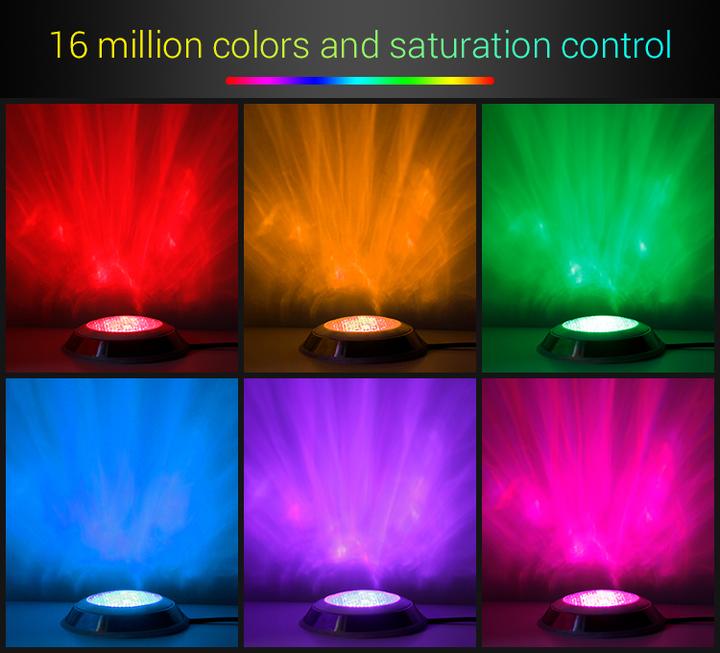 Image du produit Milight Lampe de piscine à LED 27W sans fil RGB+KW/WW 24V PAR-56 (2600 lm, IP68)