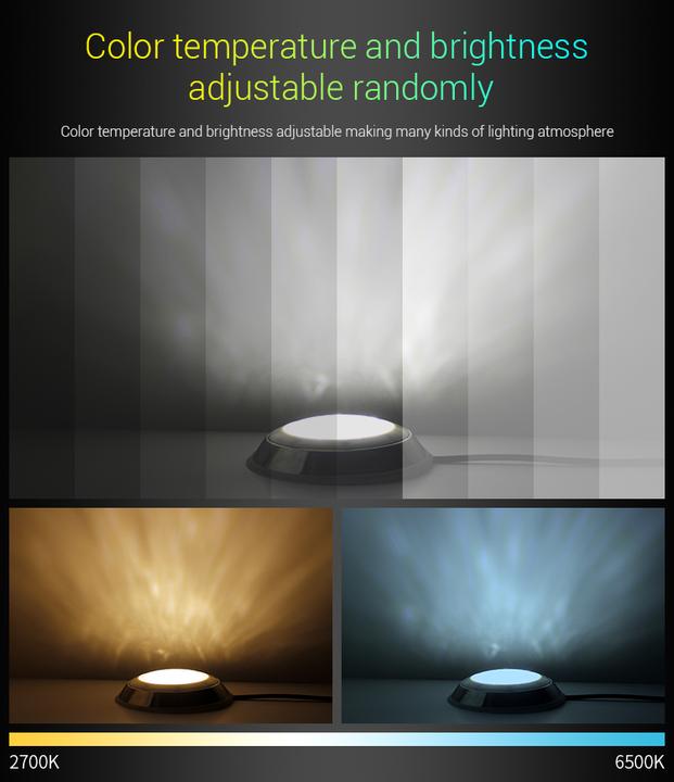 Image du produit Milight Lampe de piscine à LED 27W sans fil RGB+KW/WW 24V PAR-56 (2600 lm, IP68)