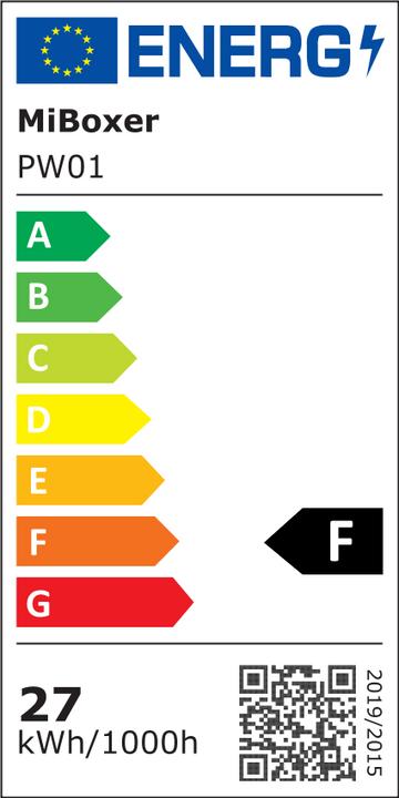 Label énergétique Milight Lampe de piscine à LED 27W sans fil RGB+KW/WW 24V PAR-56 (2600 lm, IP68)