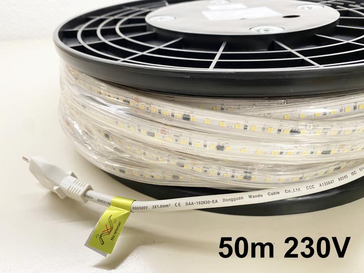 Produktbild Lumina Swiss 50m LED-Streifen HD 230V 1455lm/m 15W/m Neutral (Neutralweiss, 5000 cm, Outdoor)
