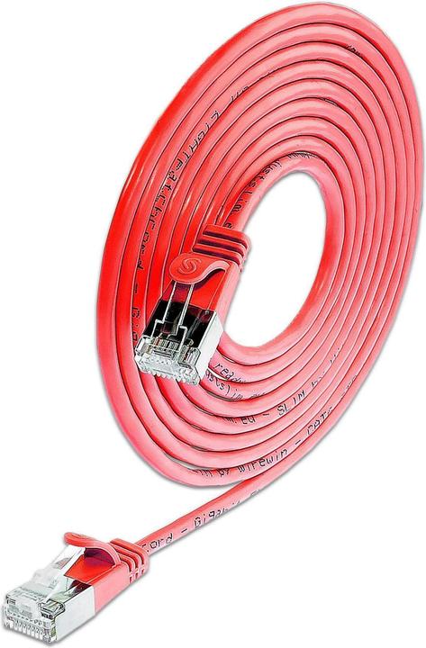 Actual product image Wirewin Slim patch cord: F/FTP, 7.5m, red (U/FTP, CAT6, 7.50 m)