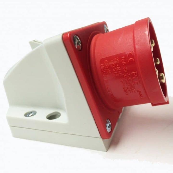 Actual product image PCE CEE Wall Plug 400V 16A IP44 515-6 (CEE 16/5)