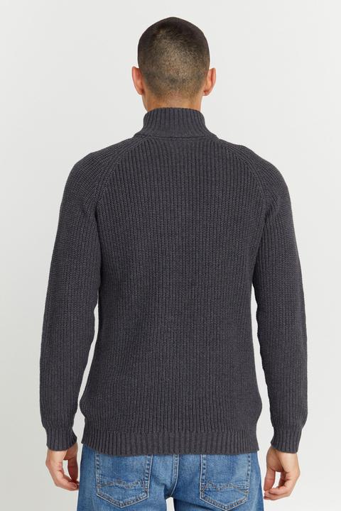 Actual product image Solid Xenox Men's Jumper Chunky Knit Pullover Troyer Made Of 100% Cotton (L)