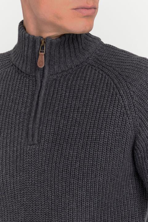 Actual product image Solid Xenox Men's Jumper Chunky Knit Pullover Troyer Made Of 100% Cotton (L)