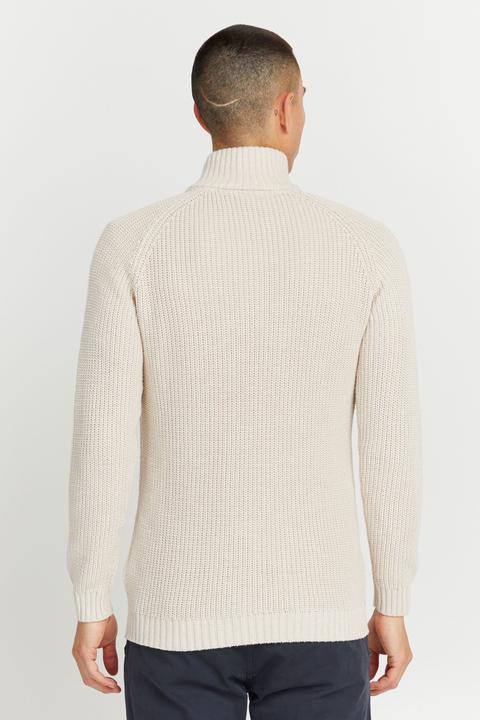 Image du produit Solid Xenox Pull En Grosse Maille À Col Camionneur Pull-Over Pour Homme Avec Col Droit 100% Coton (XL)
