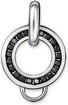 Produktbild Hermex Verbindungsstück Charm Anhänger Strass versilbert - Silbrig (Metalllegierung, Versilbert)
