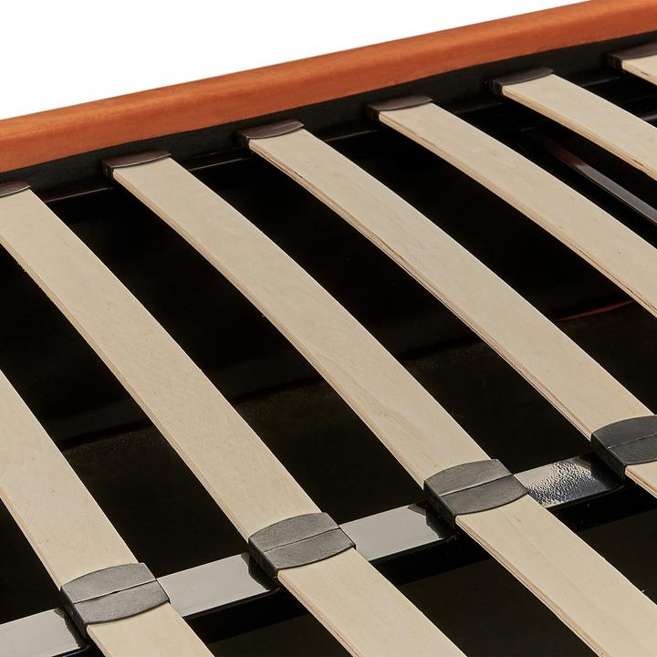 Produktbild Beliani Polsterbett Samtstoff orange mit Stauraum 160 x 200 cm VION (160 x 200 cm)