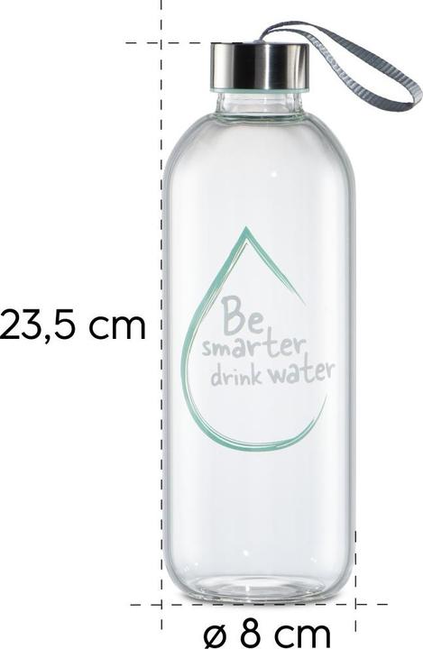 Productafbeelding Xavax Glazen drinkfles, 1 liter, deksel met draagriem (1 l)