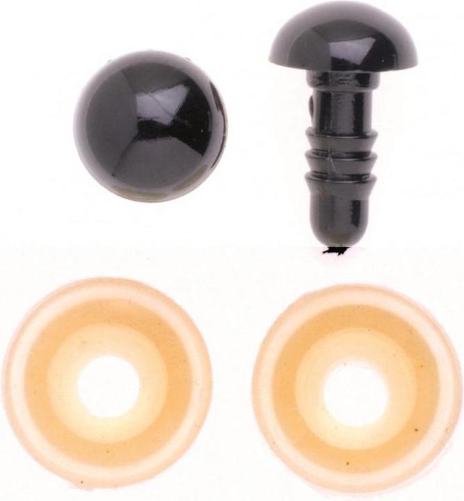 Produktbild Glorex Augen, Kunststoff schwarz 15mm