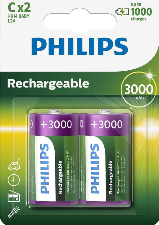 Actual product image ProPlus Philips batteries C 3000 mAh 2 pieces in blister (2 pcs., C, 3000 mAh)