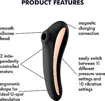 Actual product image Satisfyer Dual Kiss Air Pulse Vibrator