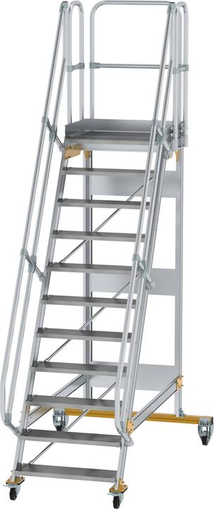 Produktbild Munk Plattformtreppe fahrbar 60° Stufenbreite 800 mm 11 Stufen (Plattformleiter, 80 cm)