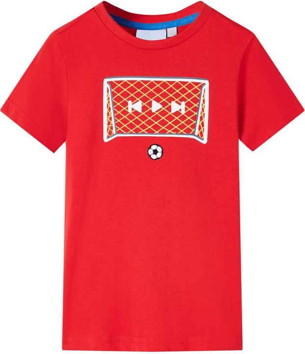 VidaXL Kinder-T-Shirt Rot 140,Material: 100 % Baumwolle,Farbe (140)