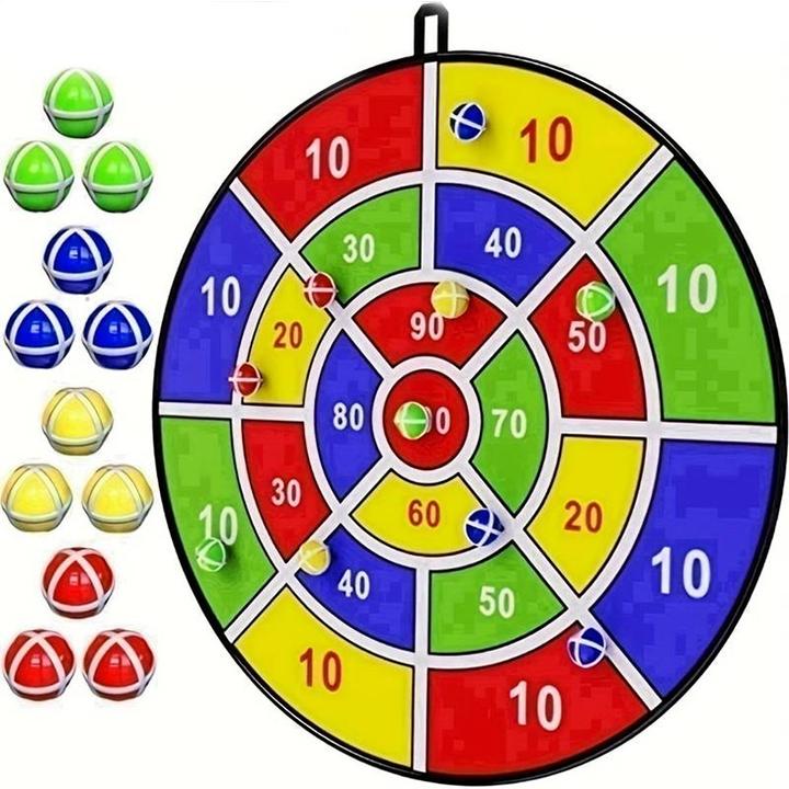 Actual product image PhoneLook Target for throwing game ball dart with sticky balls in random colours for indoors and outdoors
