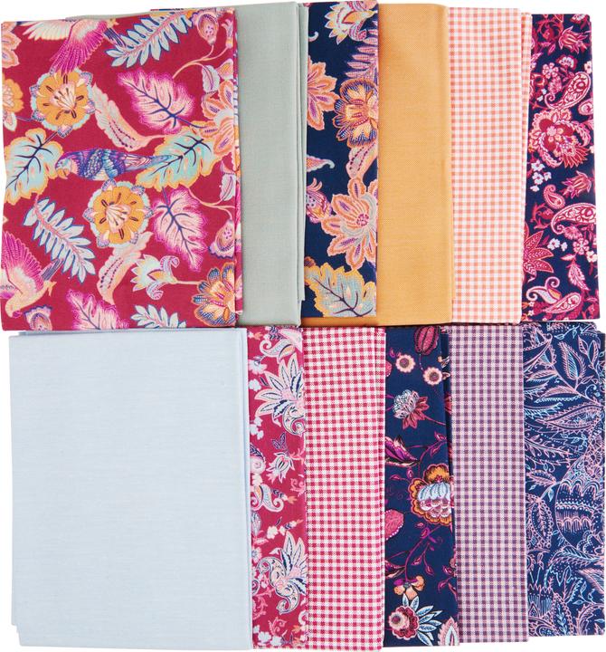 Actual product image Westfalenstoffe Fabric package "Bali", 12 fabrics à 48 x 48 cm