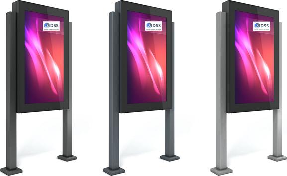 Actual product image DSS Outdoor Stele Portrait, 75" screen, black