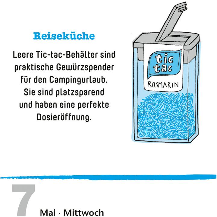 Actual product image Harenberg Lifehacks daily tear-off calendar 2025 - The most helpful calendar of all time (11 x 14 cm, German)
