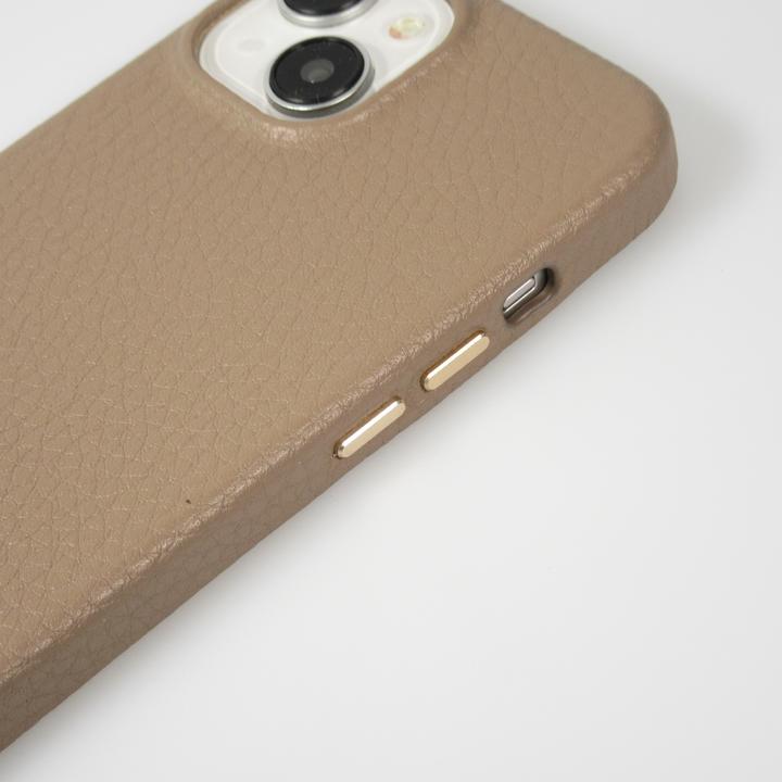 Actual product image PhoneLook Cover Fully grained luxury calfskin with metal buttons and MagSafe (Apple iPhone 14)