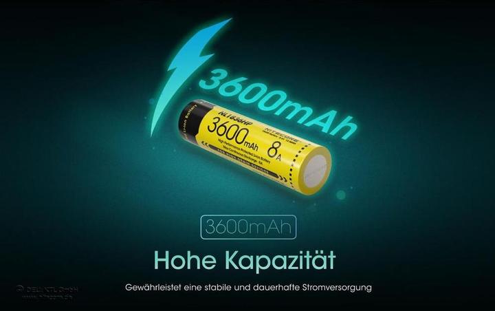 Produktbild Nitecore Li-Ion Akku 18650 - 3600mAh - NL1836HP