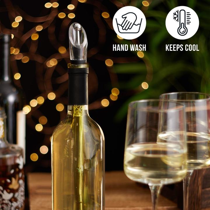 Actual product image Oak & Steel Premium wine accessories gift set 5-in-1 (Wine pourer)