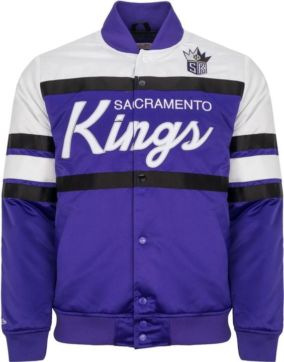 Produktbild Mitchell & Ness M&N Heavyweight Satin Jacke - SCRIPT Sacramento Kings - M (M)