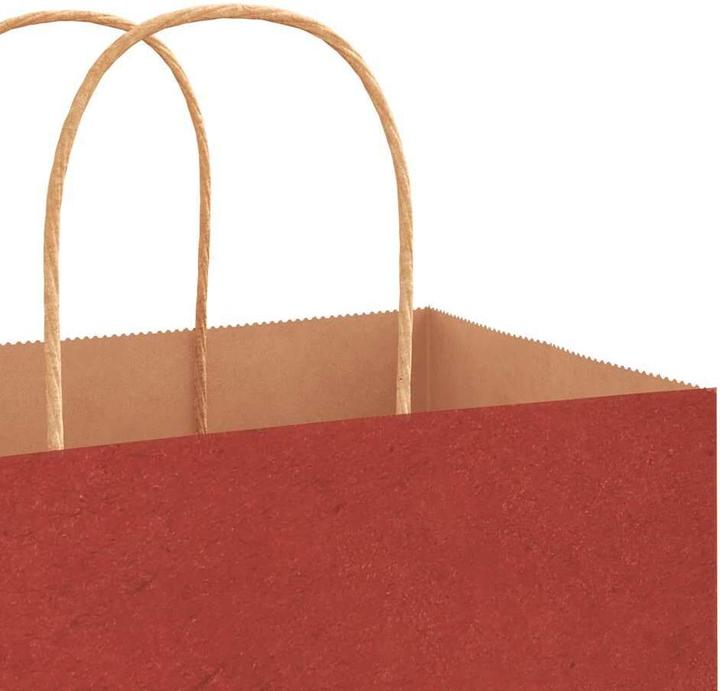 Produktbild VidaXL Kraftpapiertüten 50 Stk. mit Henkel Rot 32x17x44 cm Papiertüte (Geschenktüte, 50 x)